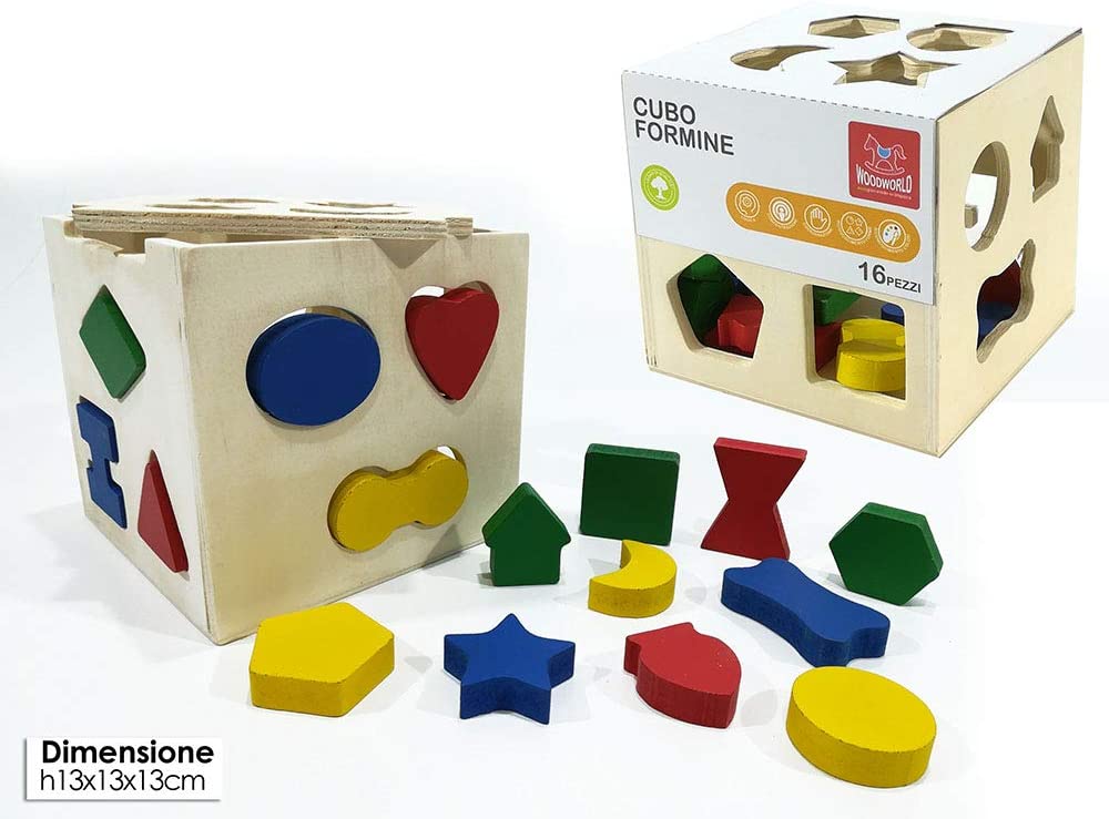 LEGNO-WOODWORLD CUBO FORMINE 16PZ
