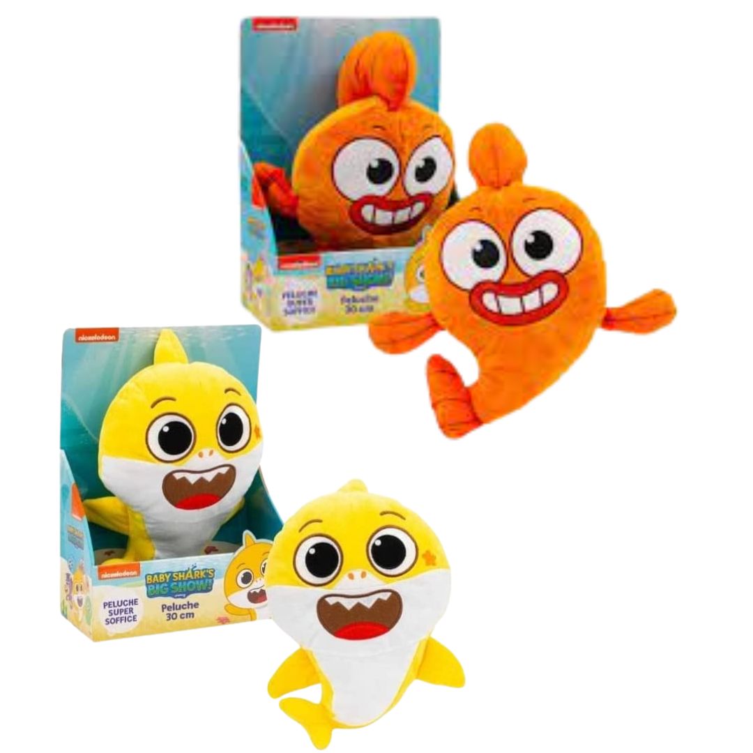X-BABYSHARK PELUCHE 30CM: GIALLO, ARANCIO ASS 
