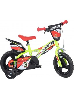 BICI 12 DINO RAPTOR GIALLO FLUO