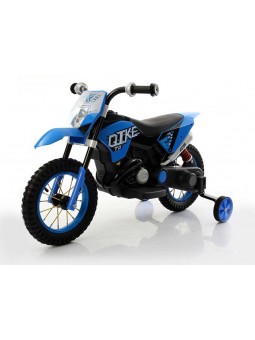 EL-MOTO CROSS QIKE TD BLU 6V LUCI, SUONI, INGRESSO USB-MP3-MICROSD