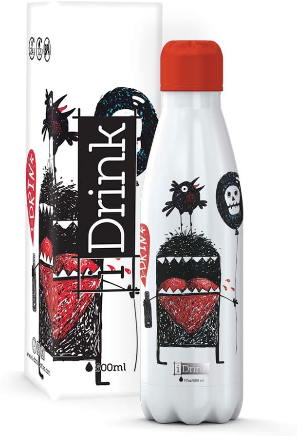 Borraccia Bambini Ricco Di Animali 600ml - Senza BPA, Rosa Con Cannuccia E Maniglia - Foto 11