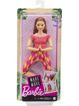 F-BARBIE SNODABILE MADE TO MOVE :CAPELLI ROSSI MAGLIA FUXIA LEGGINS FUXIA GIALLO