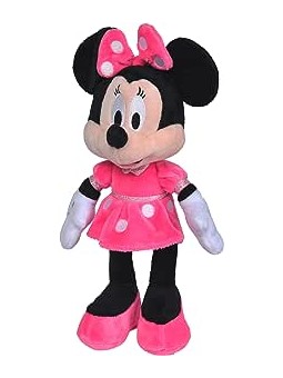 PEL.MINNIE 25CM VESTITO FUXIA