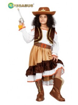 COSTUME COW GIRL 8-9ANNI C25