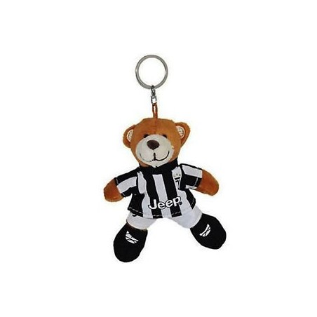 Regalo Juve 10cm Portachiavi Juventus Orsetto Teddy Peluche Ufficiale, 10  Cm, Colori Bianconero Orsetto Teddy Juventus Originale