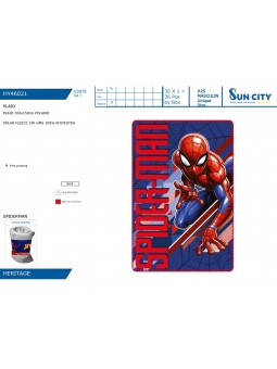 AI-PLAID SPIDERMAN 100X150 BLU