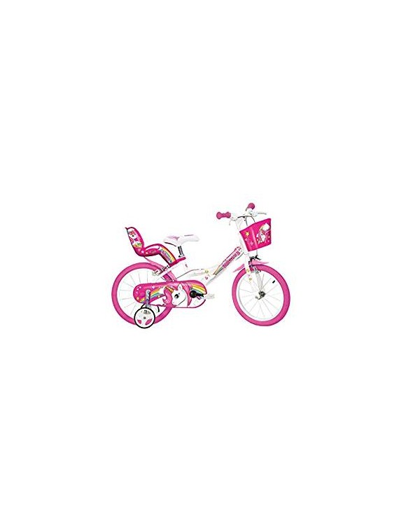 BICI 14 UNICORN BIANCO ROSA