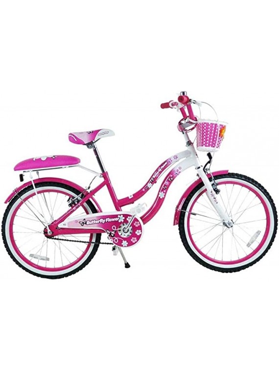 BICI 20 BUTTERFLY FUXIA BIANCO