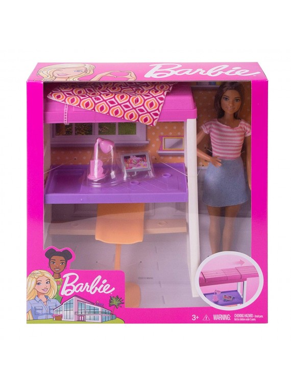 F-BARBIE CON ARREDO:LETTO...